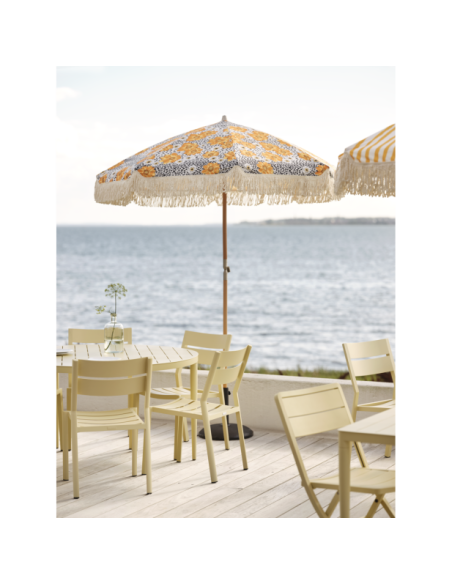 Sombrilla GATSBY 180 cm, Floral / Natural / Amarillo - Brafab