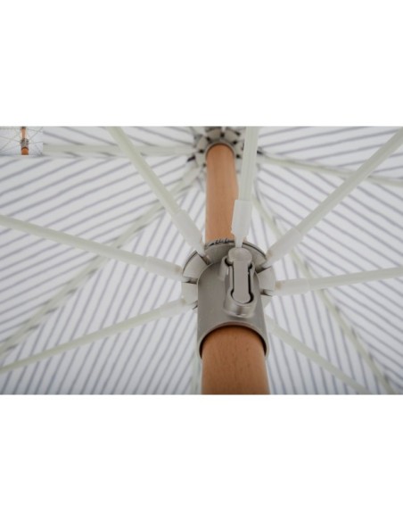 Sombrilla GATSBY 180 cm, A Rayas / Natural / Gris - Brafab