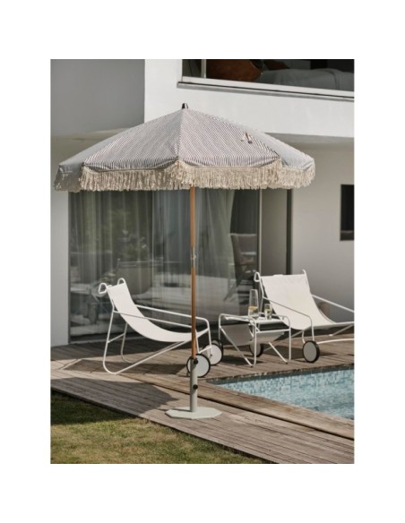 Sombrilla GATSBY 180 cm, A Rayas / Natural / Gris - Brafab