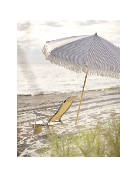 Sombrilla GATSBY 180 cm, A Rayas / Natural / Gris - Brafab