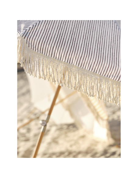 Sombrilla GATSBY 180 cm, A Rayas / Natural / Gris - Brafab