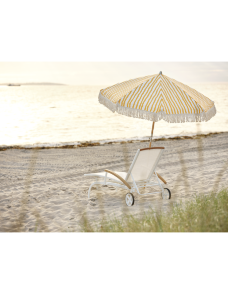 Sombrilla GATSBY 180 cm, A Rayas / Natural / Amarillo - Brafab