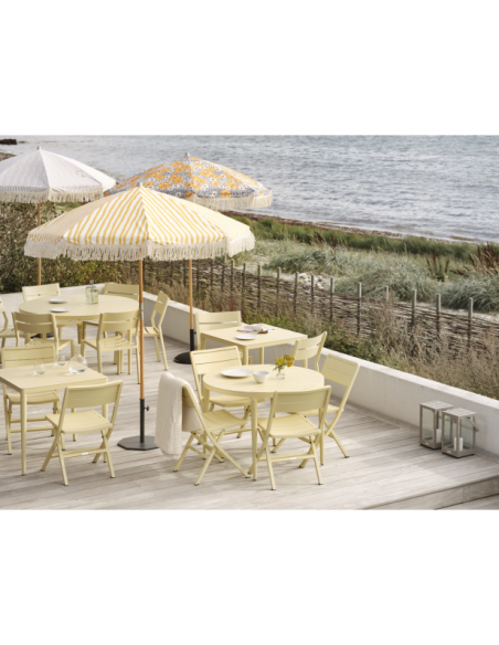 Sombrilla GATSBY 180 cm, A Rayas / Natural / Amarillo - Brafab