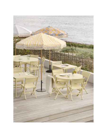 Sombrilla GATSBY 180 cm, A Rayas / Natural / Amarillo - Brafab