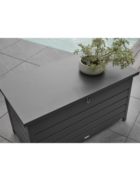 Arcón Exterior GÄSTER Pequeño 107x62 cm, Aluminio Gris Antracita - Brafab