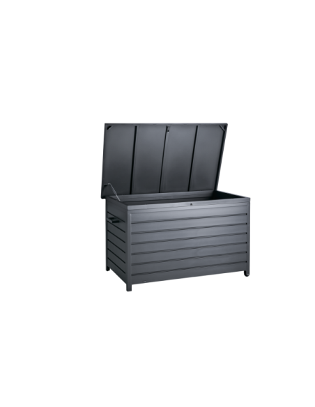 Arcón Exterior GÄSTER Mediano 135x81 cm, Aluminio Gris Antracita - Brafab