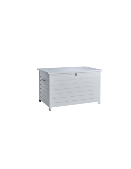 Arcón Exterior GÄSTER Mediano 135x81 cm, Aluminio Blanco - Brafab