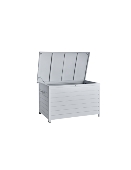 Arcón Exterior GÄSTER Mediano 135x81 cm, Aluminio Blanco - Brafab