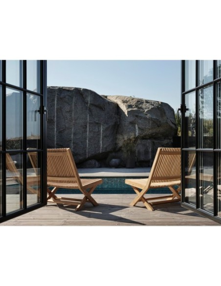 Sillón Exterior JULITA, Madera de Teca / Natural - Brafab