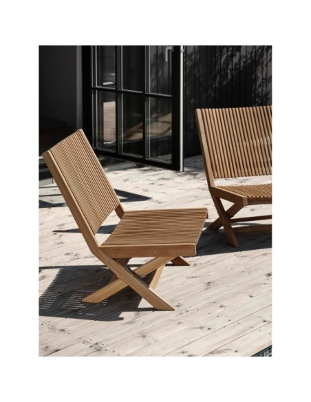 Sillón Exterior JULITA, Madera de Teca / Natural - Brafab