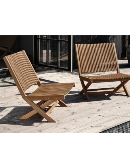 Sillón Exterior JULITA, Madera de Teca / Natural - Brafab