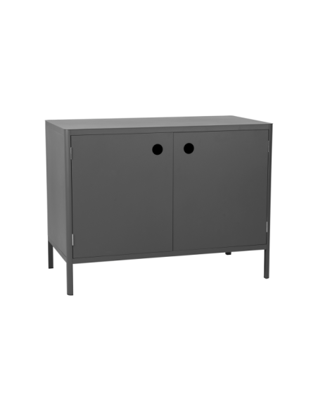 Cocina Exterior KELIA - Aparador con Puertas 121x91 cm, Aluminio Gris Antracita - Brafab