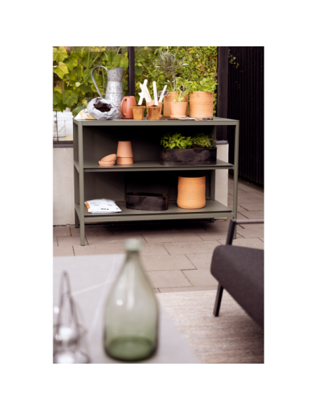 Cocina Exterior KELIA - Aparador 121x91 cm, Aluminio Verde - Brafab