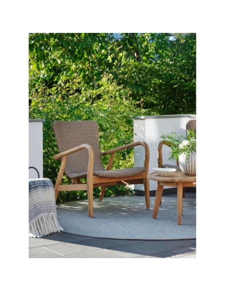 Sillón Exterior LILJA, Madera de Teca / Natural / Beige - Brafab