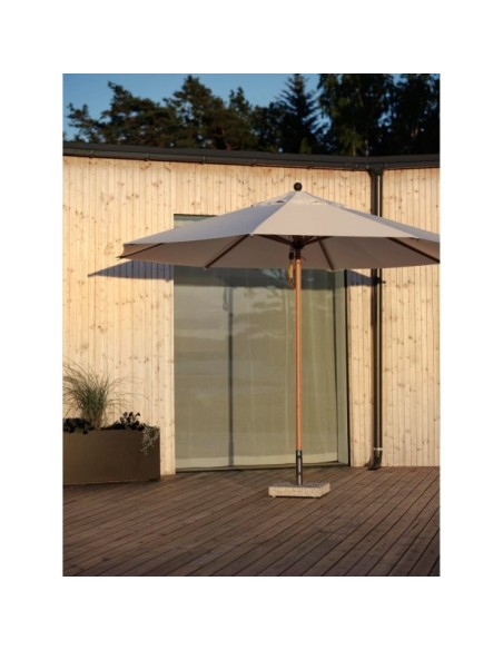 Sombrilla PALIANO Ø350 cm, Natural / Blanco - Brafab