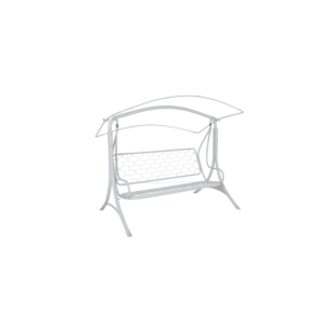 Columpio de Jardín PRAG 210x176 cm, Acero Blanco - Brafab