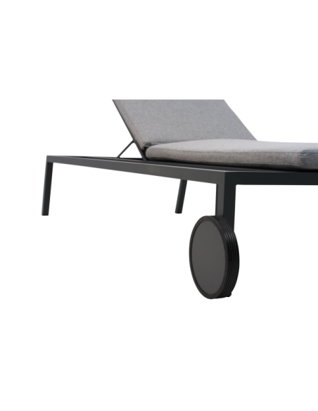Tumbona SAMVARO, Metal / Textilene / Gris Antracita / Gris Perla - Brafab