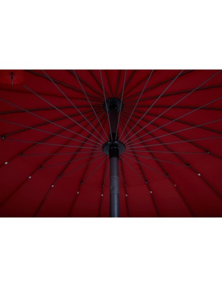 Sombrilla SHANGHAI 270 cm, Gris Antracita / Rojo - Brafab