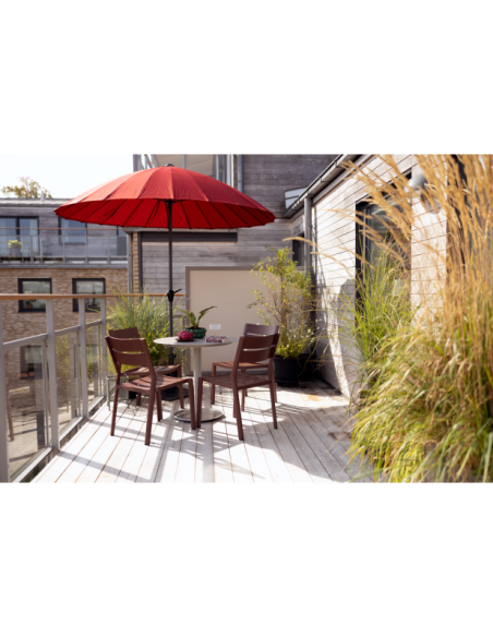 Sombrilla SHANGHAI 270 cm, Gris Antracita / Rojo - Brafab