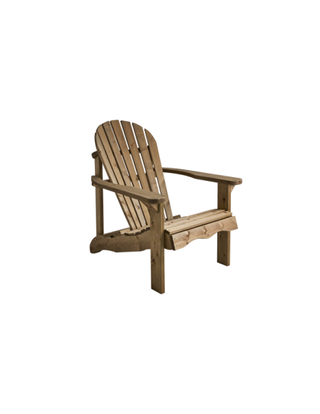 Silla Exterior SKULE, Madera de Pino / Marrón - Brafab