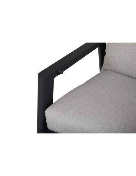 Sillón SLIDE Reclinable y Plegable, Aluminio / Textilene / Negro / Natural - Brafab
