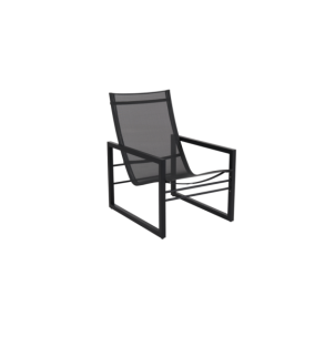 Sillón Exterior VEVI, Aluminio / Textilene / Negro - Brafab