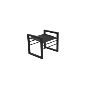 Reposapiés Exterior VEVI, Aluminio / Textilene / Negro -...