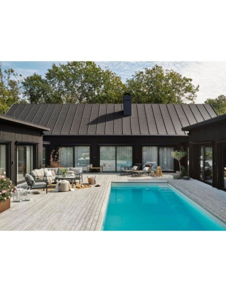 Tumbona Plegable VEVI, Aluminio / Textilene / Negro - Brafab