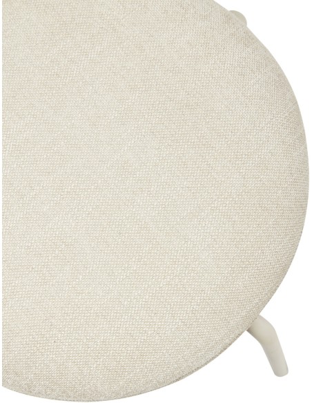 Taburete Bajo STACK, Metal / Textil Gris Claro - Hübsch
