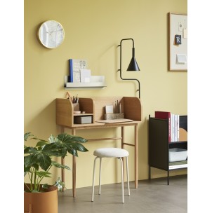 Taburete Bajo STACK, Metal / Textil Gris Claro - Hübsch; 021316 2