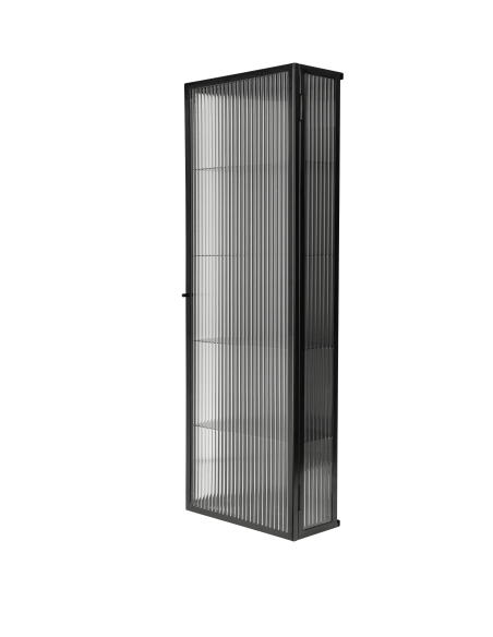 Aparador HAZE 35x100 cm, Cristal Estriado / Metal Negro - Ferm Living
