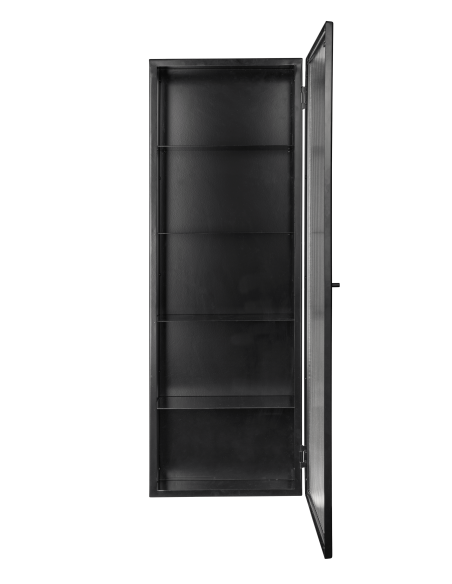 Aparador HAZE 35x100 cm, Cristal Estriado / Metal Negro - Ferm Living