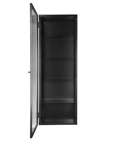 Aparador HAZE 35x100 cm, Cristal Estriado / Metal Negro - Ferm Living