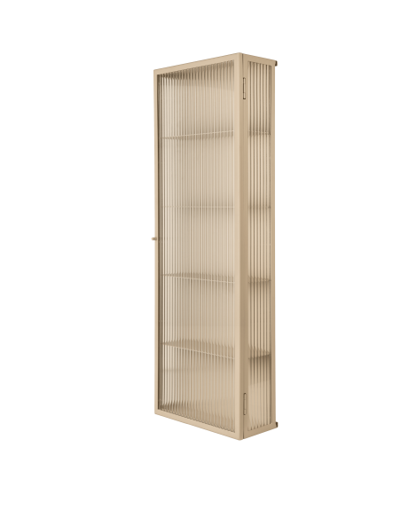 Aparador HAZE 35x100 cm, Cristal Estriado / Metal Beige - Ferm Living
