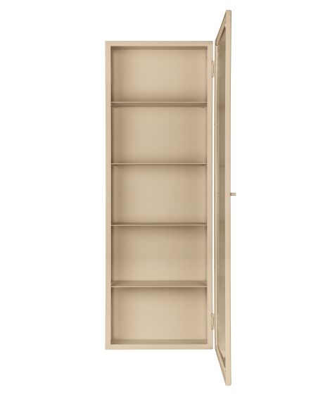 Aparador HAZE 35x100 cm, Cristal Estriado / Metal Beige - Ferm Living