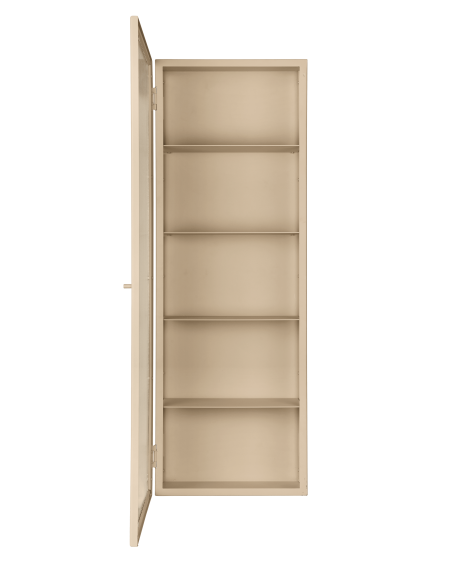 Aparador HAZE 35x100 cm, Cristal Estriado / Metal Beige - Ferm Living