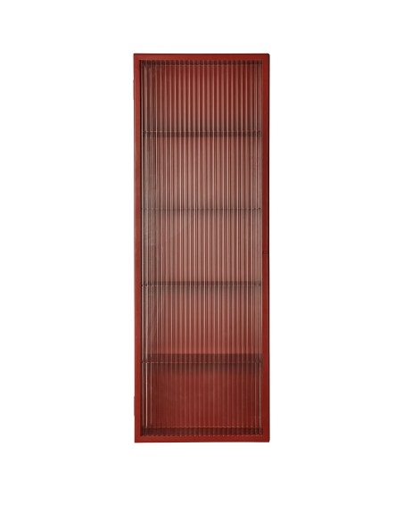 Aparador HAZE 35x100 cm, Cristal Estriado / Metal Rojo - Ferm Living