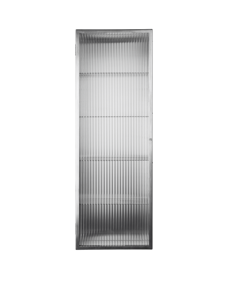 Aparador HAZE 35x100 cm, Cristal Estriado / Metal Gris - Ferm Living