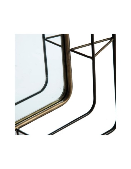 Espejo VERESA, Hierro / Oro, Negro - Kodu Home Design