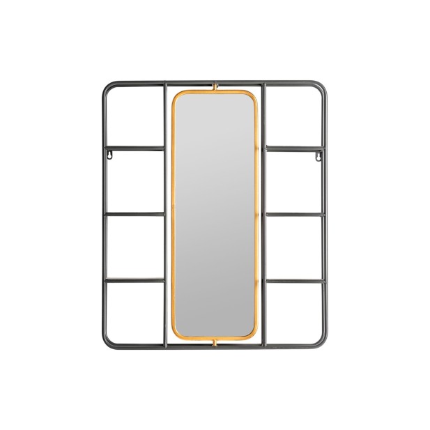 Espejo VARESE, Hierro / Gris, Oro -...