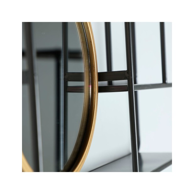 Espejo VARESE, Hierro / Gris, Oro -...