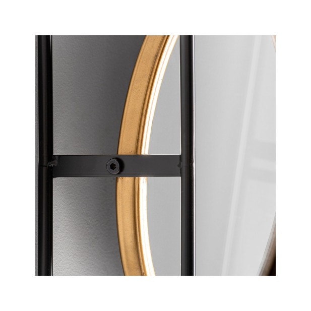 Espejo VARESE, Hierro / Gris, Oro -...