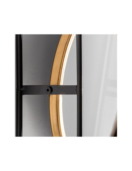 Espejo VARESE, Hierro / Gris, Oro - Kodu Home Design