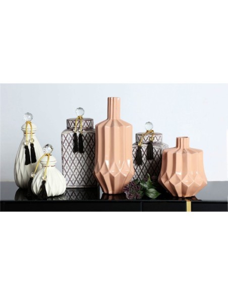 Jarrón AYAKA, Cerámica / Rosa Palo - Kodu Home Design