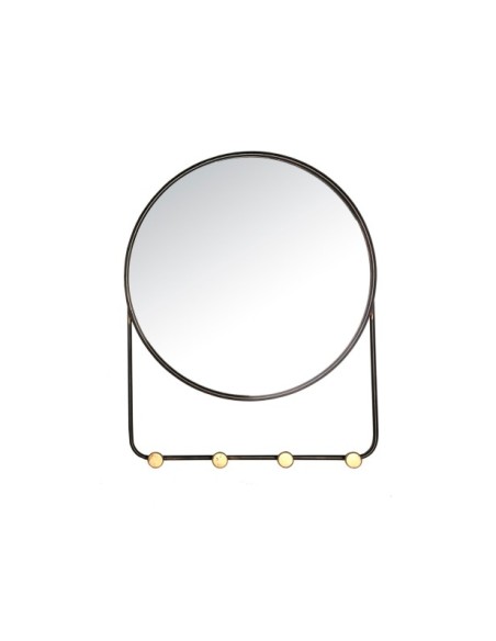 Espejo VISCHE, Hierro / Negro, Oro - Kodu Home Design
