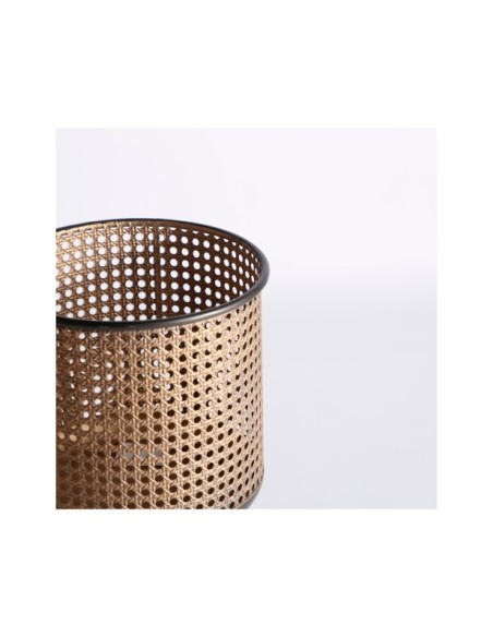 Macetero BREAM Ø25x65 cm, Hierro / Negro, Oro - Kodu Home Design