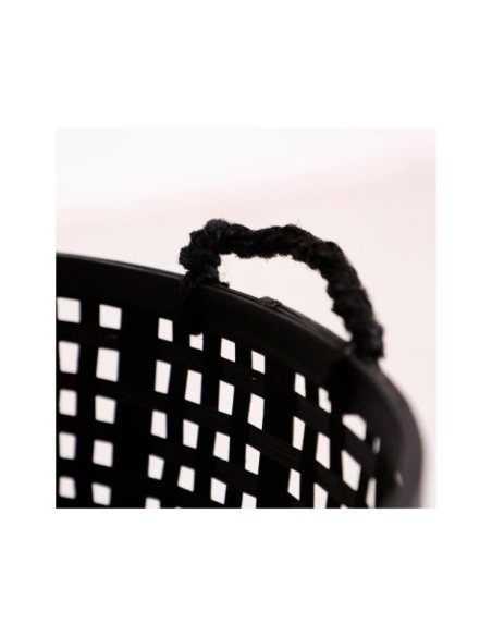 Set 2 Cestos KALESHE, Bambú / Negro - Kodu Home Design