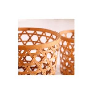 Set 3 Cestos BLAISEN, Bambú / Marrón - Kodu Home Design 2