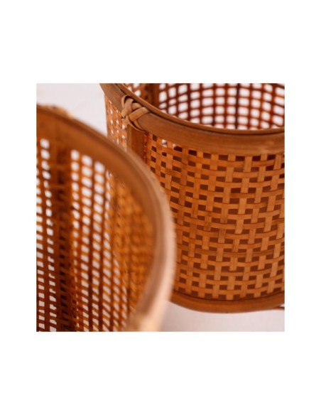 Set 2 Maceteros ARTEAGA, Bambú / Marrón - Kodu Home Design