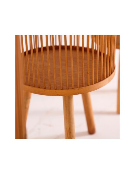 Set 3 Maceteros ARTEAGA, Bambú / Marrón - Kodu Home Design